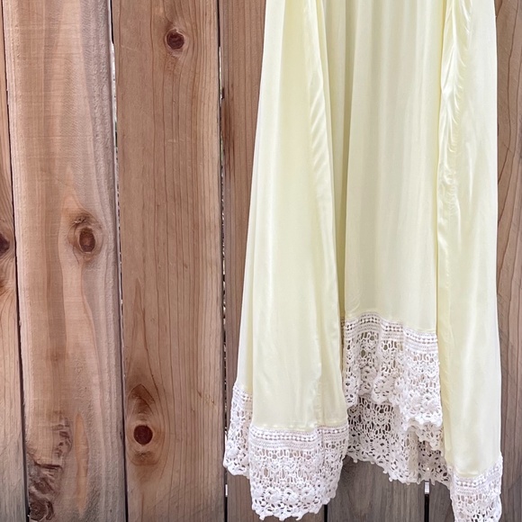 Free people Yellow Crochet Detail Slip Dress - Picture 6 of 9
